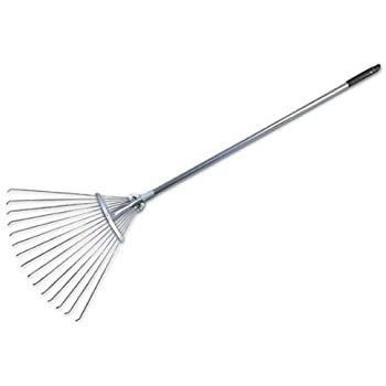 Galvanisierte 58,3 Zoll verstellbare Metall Rake Werkzeug für Garten Rasen Blatt Pflege und Wartung