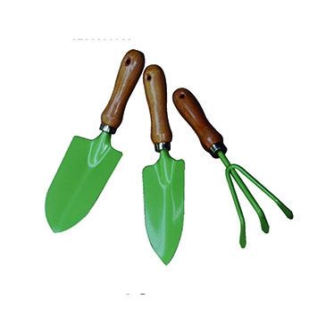 3PCS Holzgriff Mini Schaufel/Rake/Spatze für Blumenpflanzen