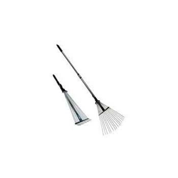 Galvanisierte 58,3 Zoll verstellbare Metall Rake Werkzeug für Garten Rasen Blatt Pflege und Wartung