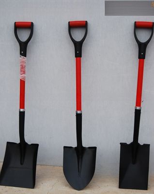 Kundenspezifische Unterstützung 28 Zoll Rundpunkt Schaufel mit Glasfasergriff und D-Plastikgriff