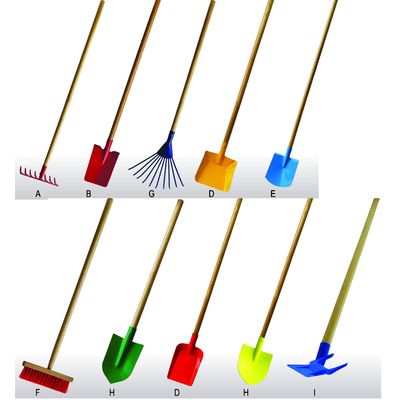 10 Stück Gartenhandwerkzeuge mit langem Holzgriff Multifunktions- und kundenspezifischer Unterstützung