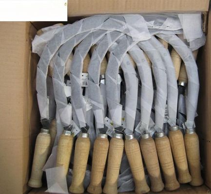 45 cm unbeschichtete Stahlklinge Sichel für Gartenbau Landwirtschaft Ernte Holzgriff