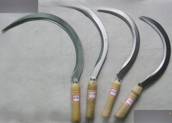 45 cm unbeschichtete Stahlklinge Sichel für Gartenbau Landwirtschaft Ernte Holzgriff